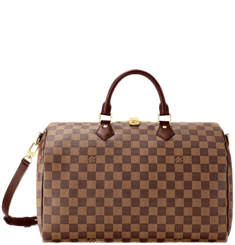 louis vuitton damier ebene canvas speedy bandouliere 35 n41366|louis vuitton damier ebene 35.